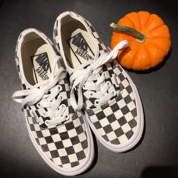 vans checkered custom